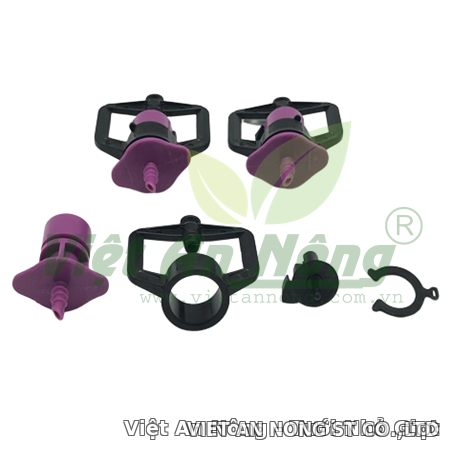 Béc tưới không bù áp chỉnh bán kính AQ206HT tím