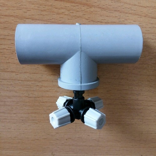 Đầu phun sương 4 hướng xám