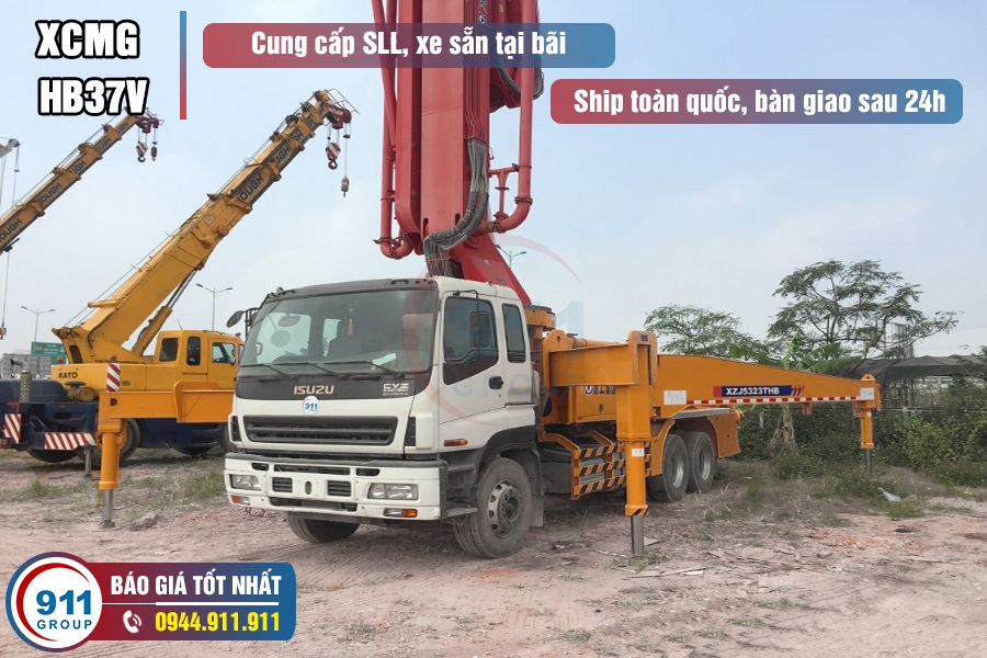 Bơm cần XCMG 37M - Bán Xe Bơm bê tông cần 37M XCMG