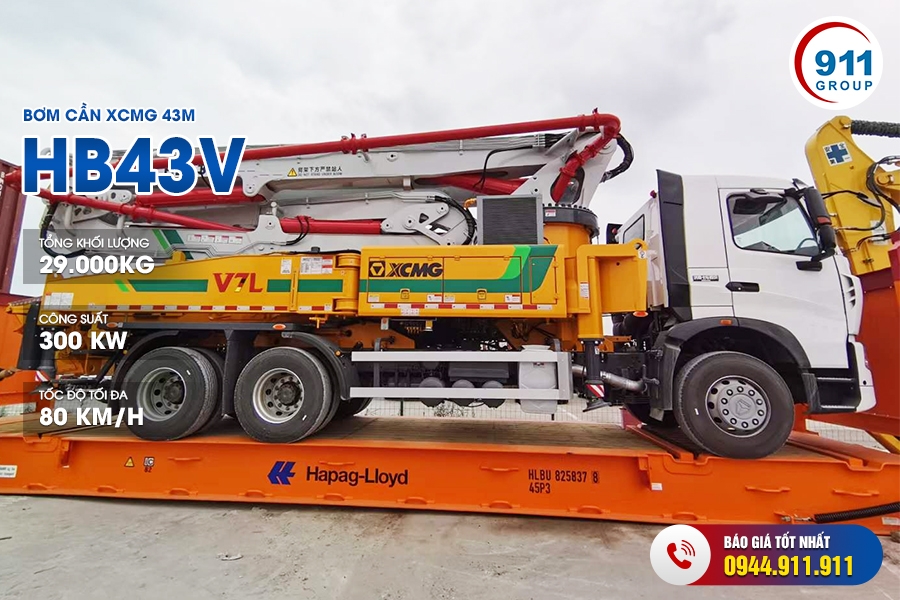 Bơm cần XCMG 43M - Bán Xe Bơm bê tông cần 43M XCMG