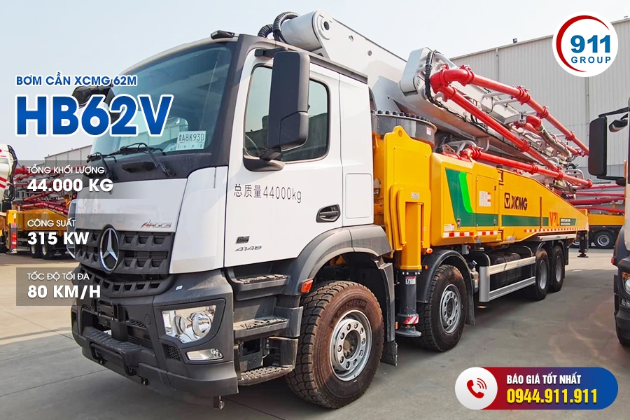 Bơm cần XCMG 62M - Bán Xe Bơm bê tông cần 62M XCMG