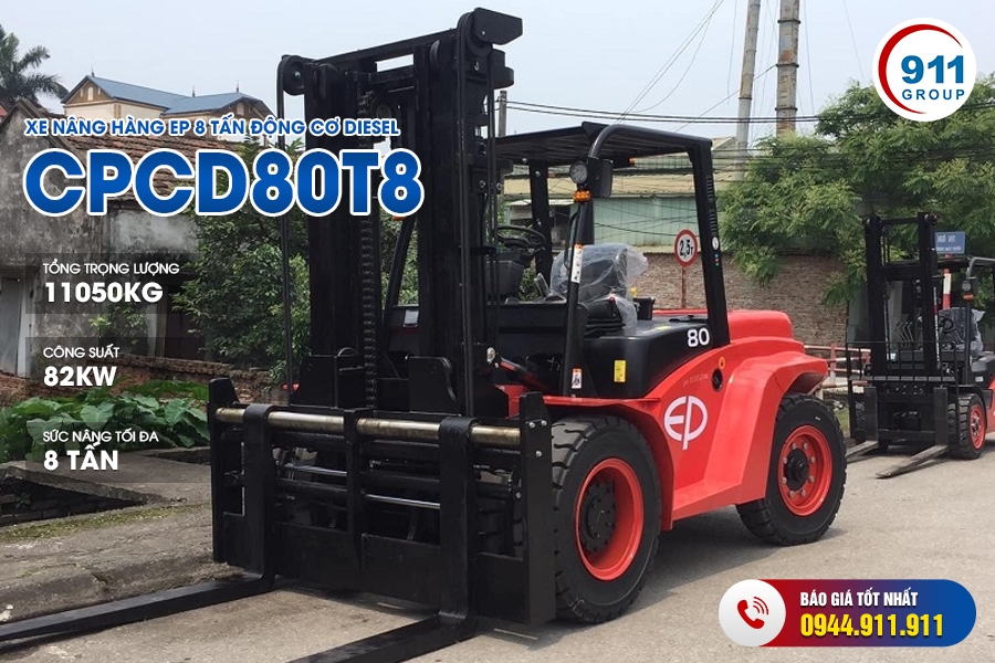 Xe nâng hàng EP 8 Tấn động cơ Diesel - CPCD80T8