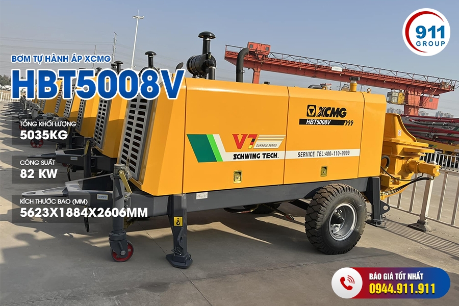 Bơm Tự hành Áp XCMG - Model xe: HBT5008V