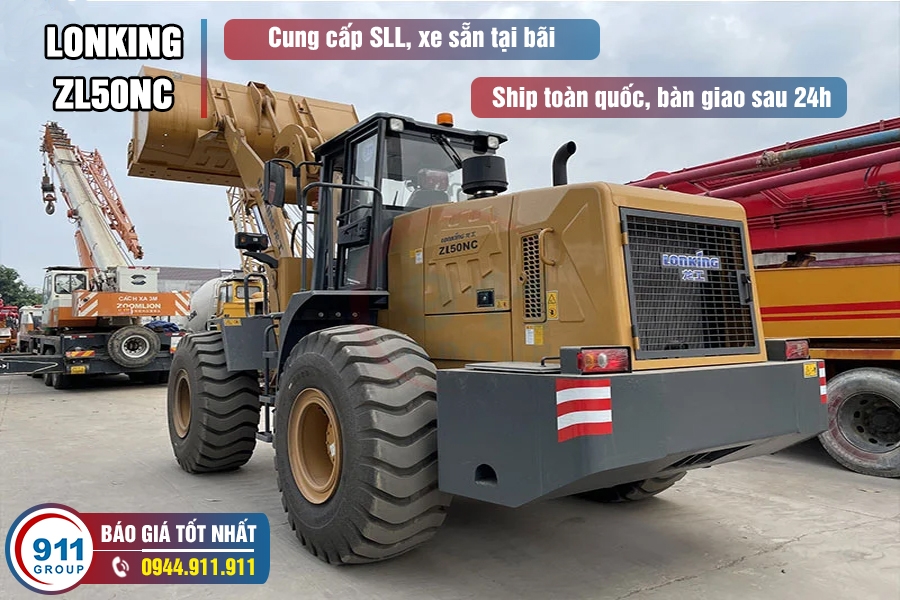 Máy xúc lật bánh lốp Lonking gầu 3.5m3 Model: ZL50NC