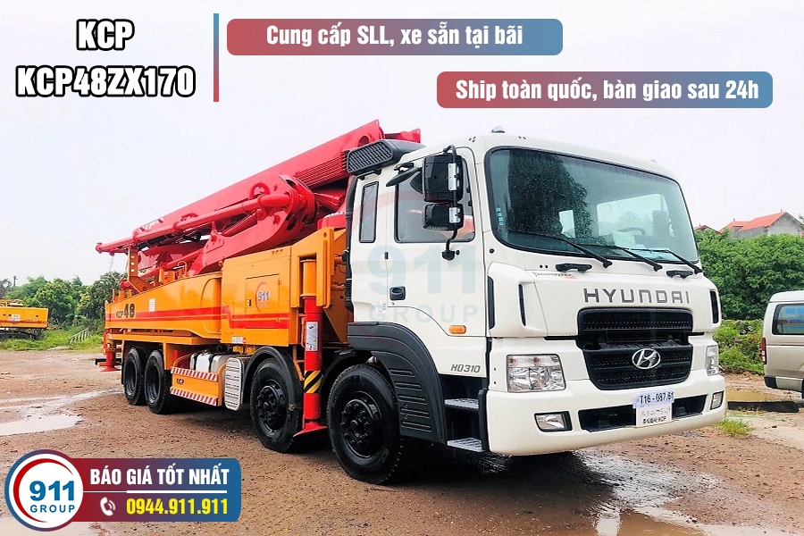 Bơm cần KCP 48M 5 đốt - KCP48ZX170 xe cơ sở Hyundai HD310