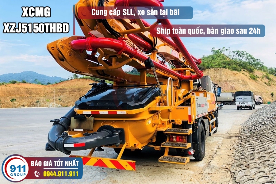 Bơm cần XCMG 23M - XZJ5150THBD xe cơ sở Dongfeng 2 chân