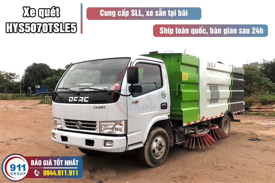 Xe quét đường Hongyu 5m3 xe cơ sở Dongfeng - HYS5070TSLE5
