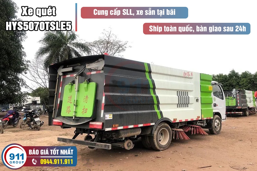 Xe quét đường Hongyu 5m3 xe cơ sở Dongfeng - HYS5070TSLE5