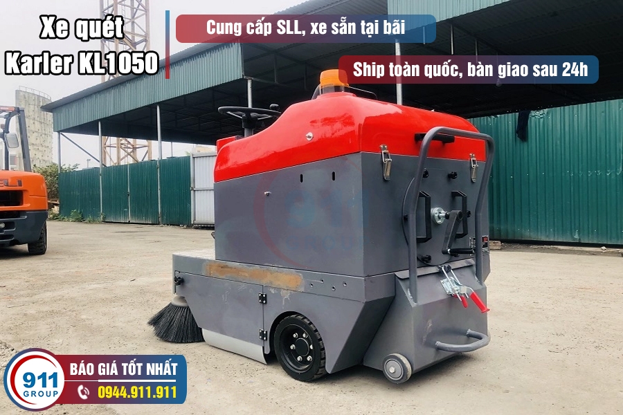 Xe quét hút bụi Karler - Bán xe quét nhà xưởng Karler KL1050