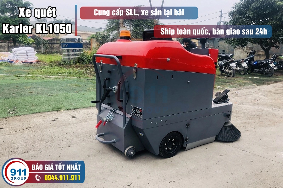 Xe quét hút bụi Karler - Bán xe quét nhà xưởng Karler KL1050