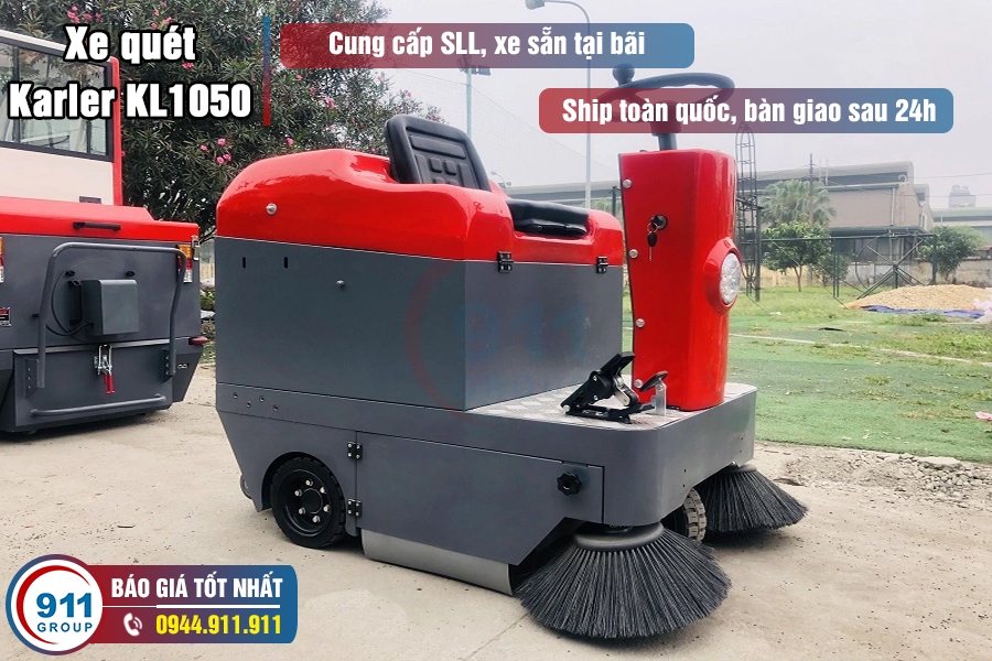 Xe quét hút bụi Karler - Bán xe quét nhà xưởng Karler KL1050