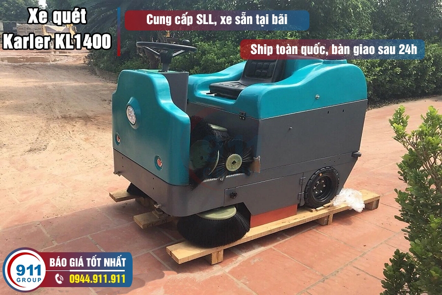 Xe quét hút bụi Karler - Bán xe quét nhà xưởng Karler KL1400