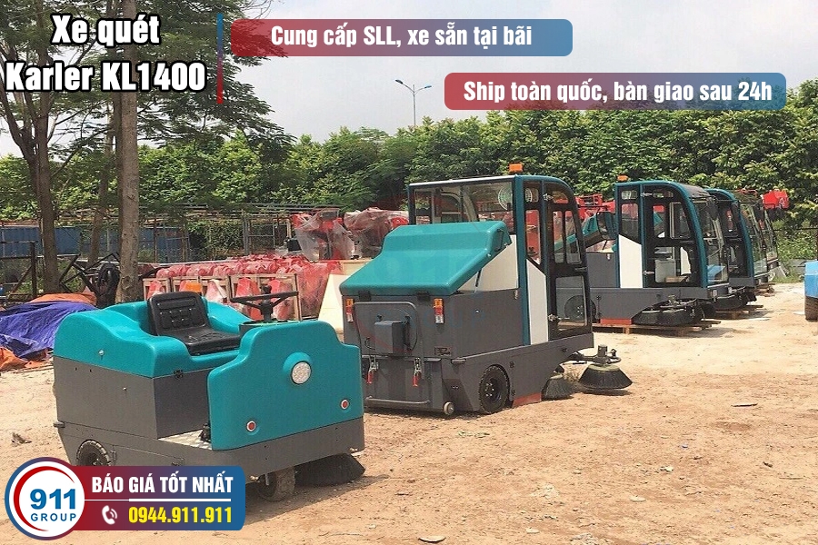 Xe quét hút bụi Karler - Bán xe quét nhà xưởng Karler KL1400