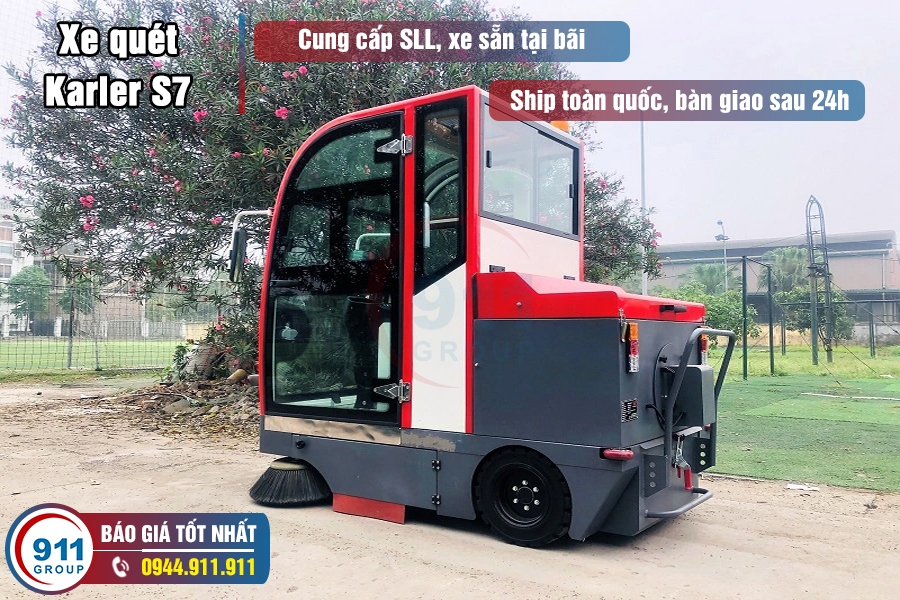 Xe quét hút bụi Karler - Bán xe quét nhà xưởng Karler S7