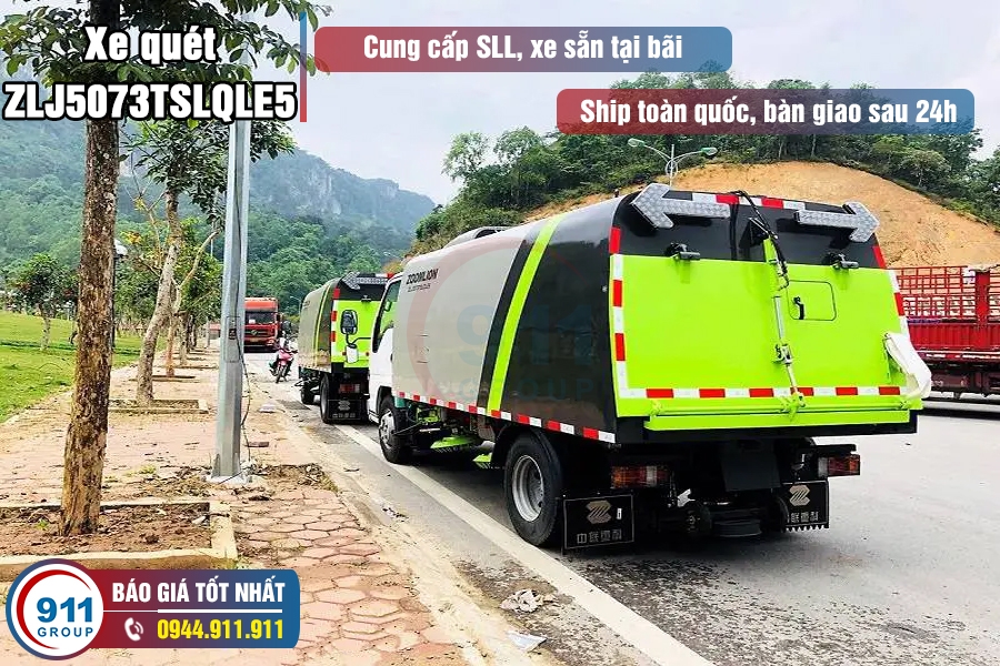 Xe quét đường Zoomlion 5m3 xe cơ sở Isuzu - ZLJ5073TSLQLE5