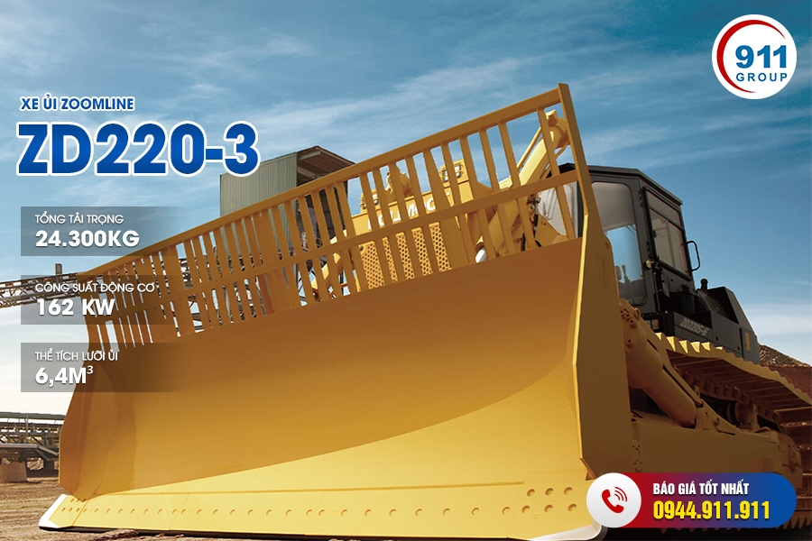 Xe ủi Zoomline ZD220-3 ( Xích A) - 911 Group