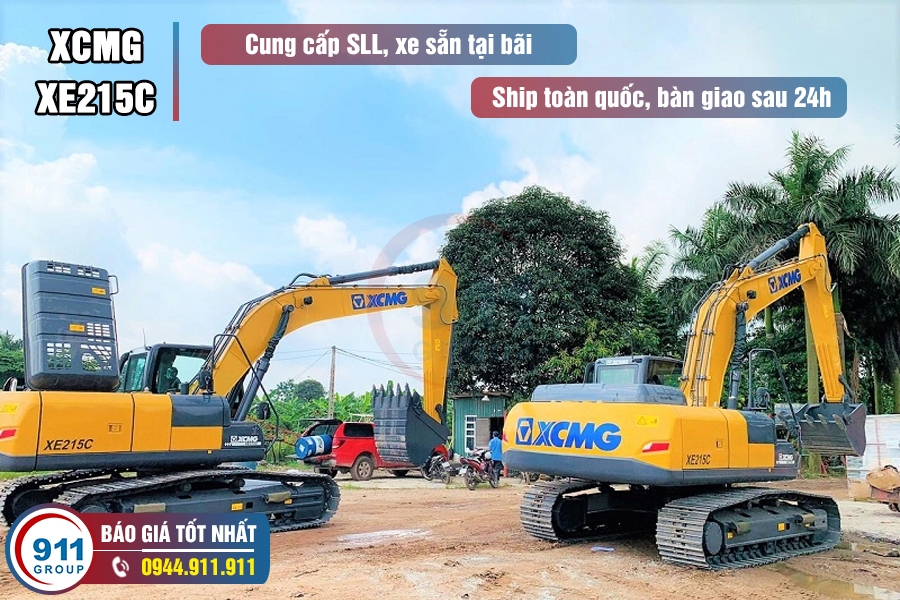 Máy xúc đào bánh xích XCMG gầu 1.0 m3 Model: XE215C