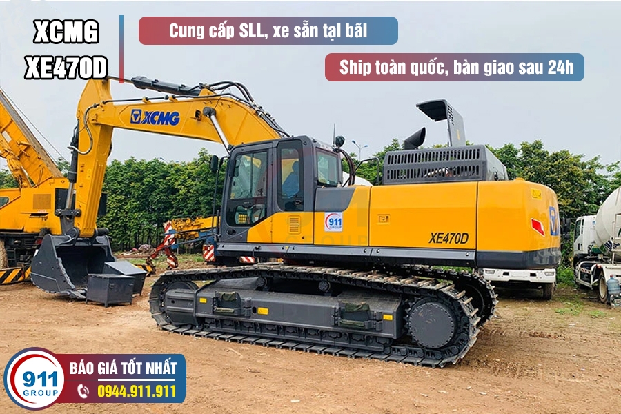 Máy xúc đào bánh xích XCMG gầu 2.5 m3 Model: XE470D