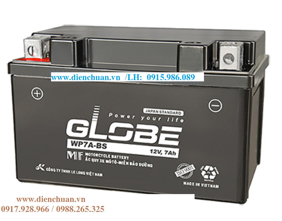 Bình ắc quy GLOBE WP7A-BS 12V 7Ah