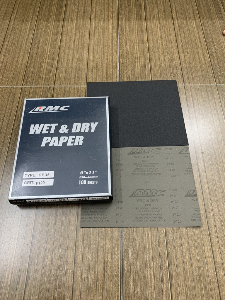 Giấy giáp CP35 RMC P120 kích thước 9''x11'' màu xám chịu nước