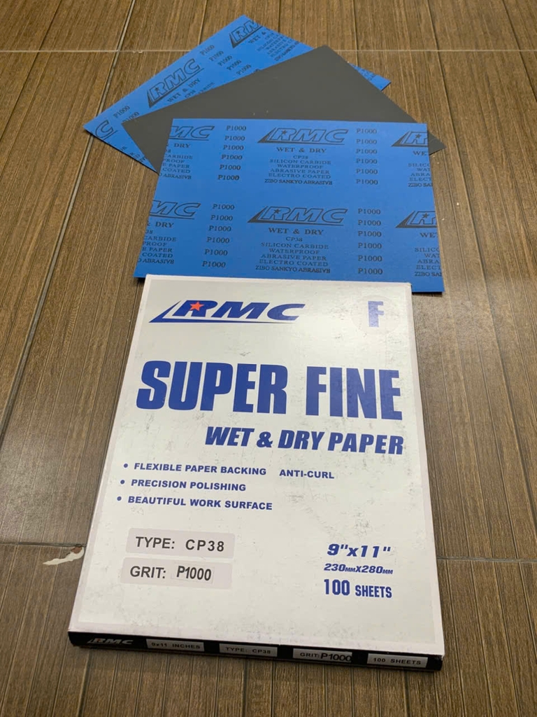 Giấy nhám mịn độ hạt P1000, hãng RMC CP38, kích thước 9x11