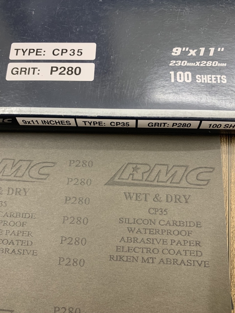 Giấy ráp tờ RMC CP35 độ nhám P280 kích thước 230mmx280mm 100 tờ/tập