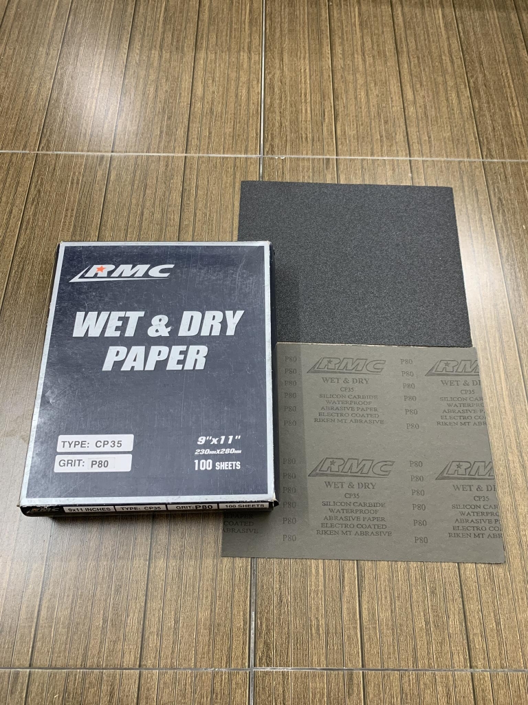 Giấy ráp tờ RMC CP35 độ nhám P80 kích thước 230mmx280mm 100 tờ/tập