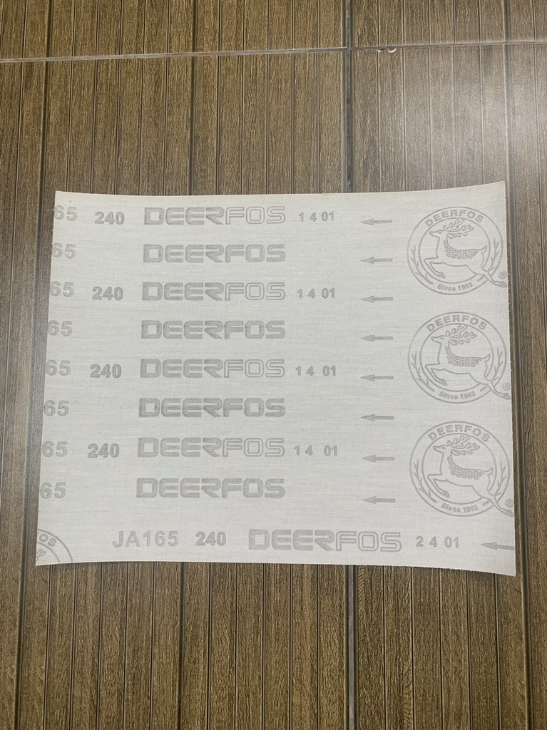Giấy nhám vải tờ Deerfos ja165, độ nhám P240, kích thước 9''x11''