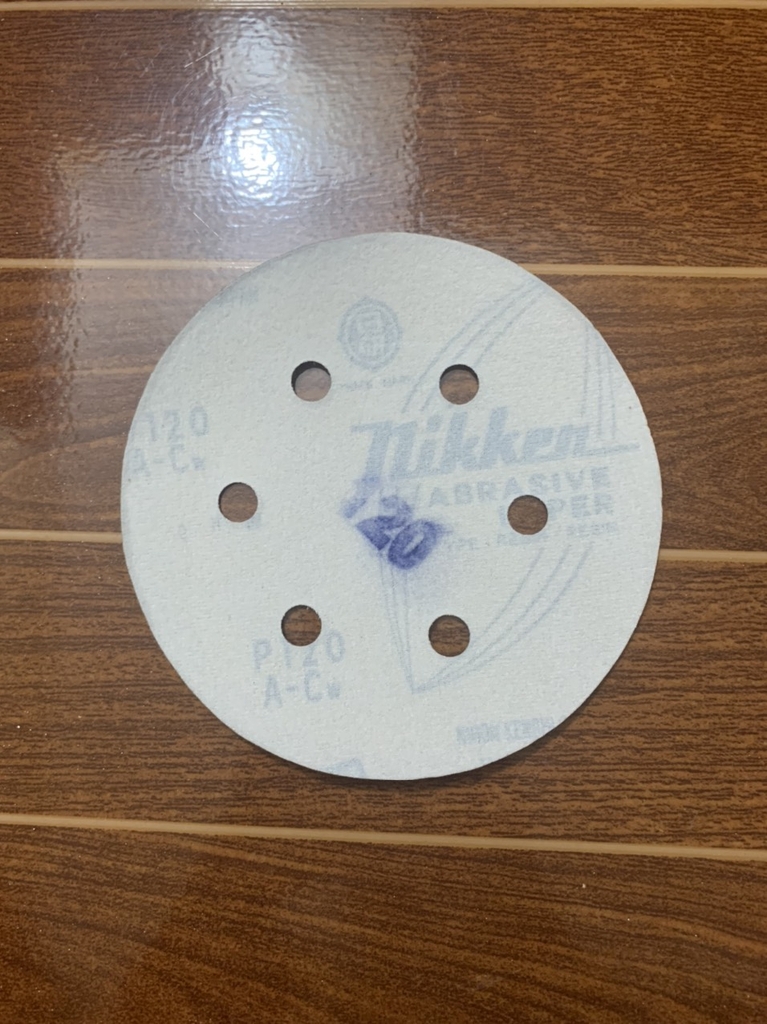 Giấy nhám tròn nỉ lông Nikken, có lỗ, phi 125mm, độ nhám P120