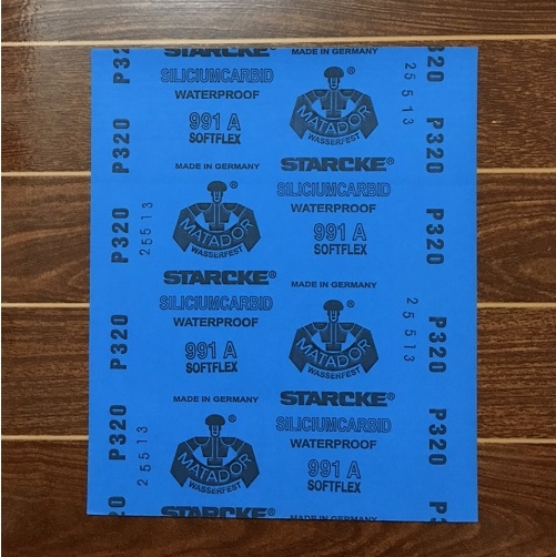 Một số loại giấy nhám chịu nước, kích thước 9''x11'', độ nhám P320