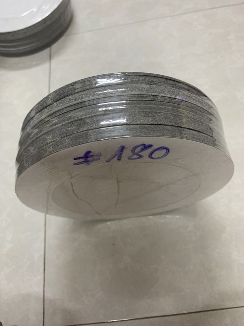 Nhám tròn keo dính Sankyo 8” (D 200mm), Mã LCCS-CW, độ nhám P180, màu đen