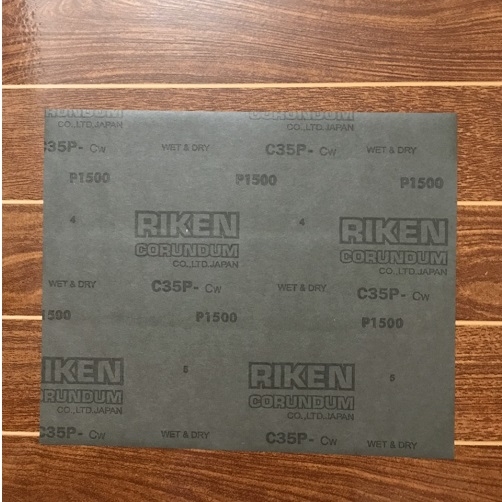 Nhám tờ Riken C35P, độ nhám P1500, kích thước 9''x11'', nhám chịu nước