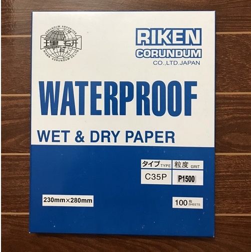 Giấy nhám tờ Rikken P1500. kích thước 9''x11'', hàng vừa về rất nhiều