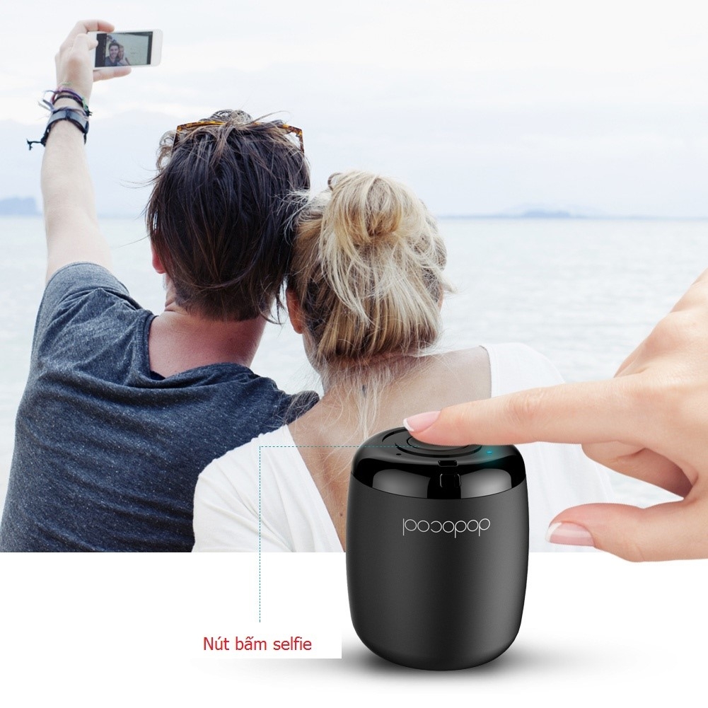 Loa Bluetooth giá rẻ siêu nhỏ kiêm nút selfie Dodocool DA84 hot sale Amazon.com