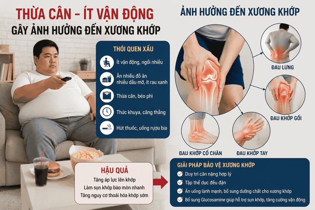 những thói quen làm xương khớp lão hóa nhanh hơn