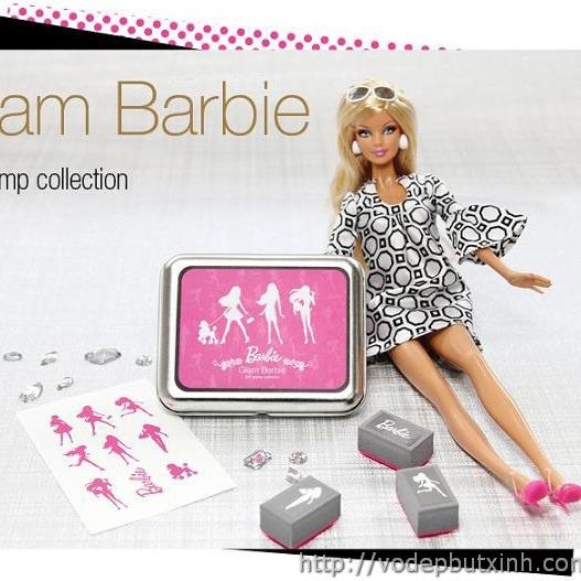 Bộ con dấu Barbie Glam Barbie hồng K0410 90g