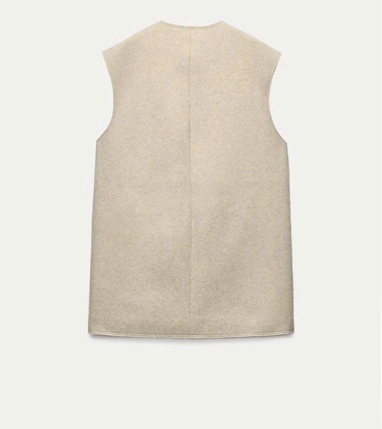 Trenchcoat Zara cổ đức màu ghi nhạt