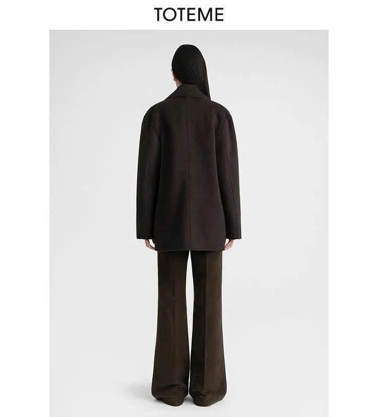 Coat dạ ép dáng lửng TOTEME