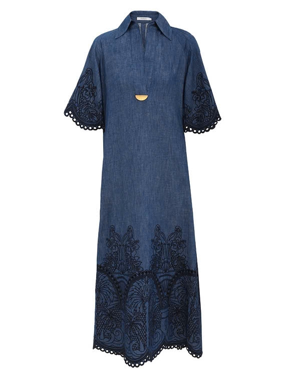 Váy denim thêu Coco
