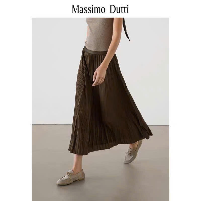 Chân váy Massimo Dutti xếp ly 2 màu dư xịn