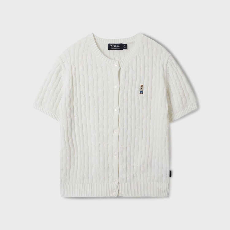 ÁO KHOÁC CARDIGAN TAY NGẮN WHOAU