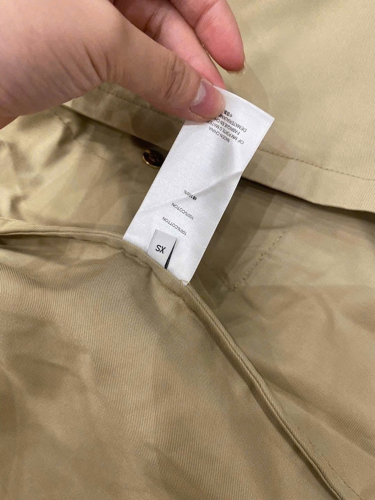 Trendcoat Sandro cắt tag khaki màu beirge