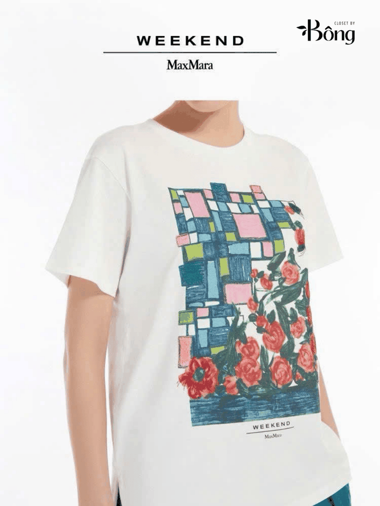Tshirt Weekend Maxmara ROSE print