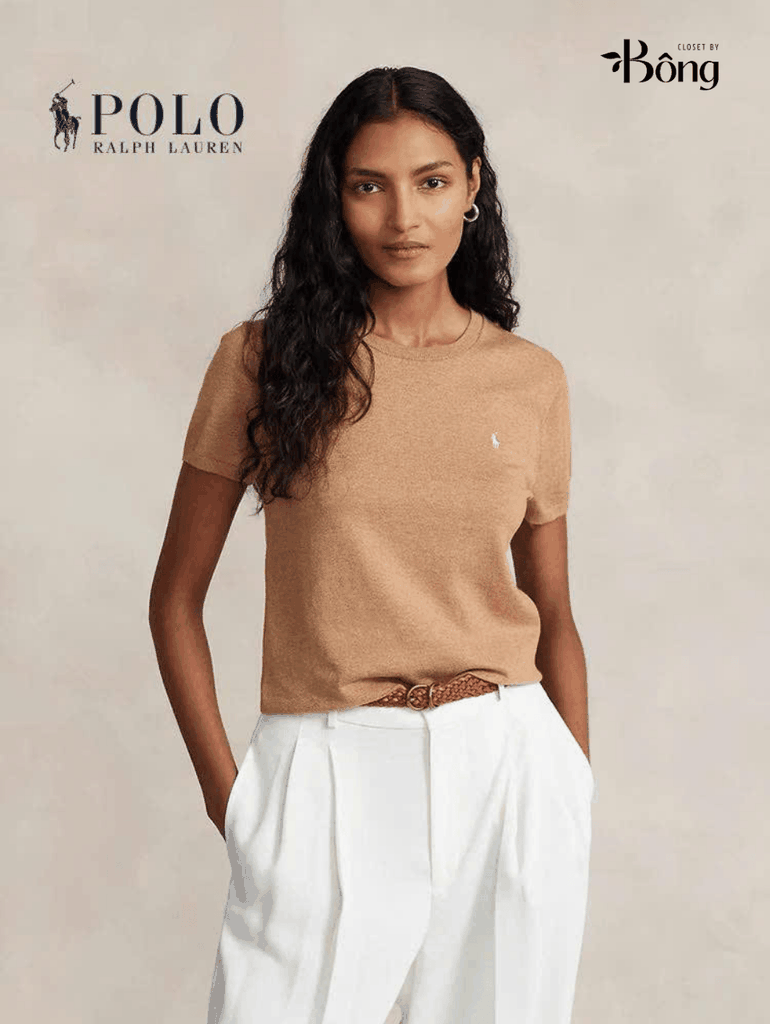 Áo len trơn Polo RL cổ tròn cộc tay 4 màu