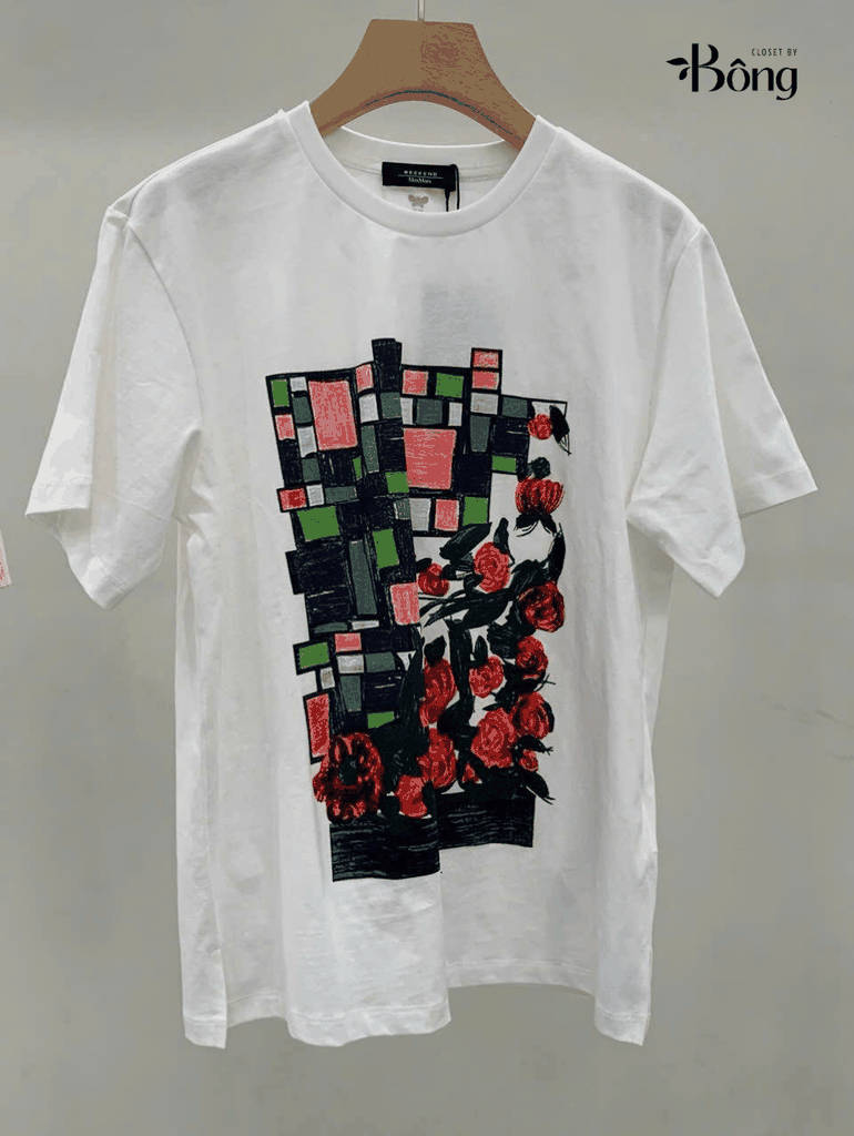 Tshirt Weekend Maxmara ROSE print
