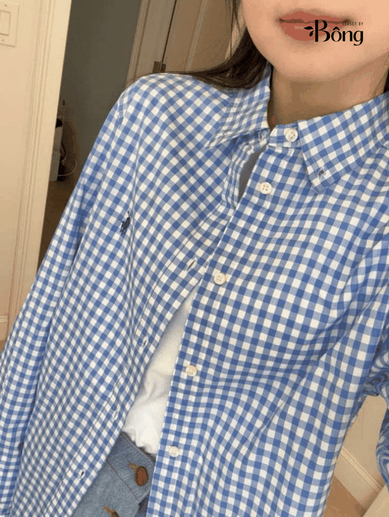 Sơ mi Polo RL kẻ cổ đức hàng tuồn auth full QR CODE