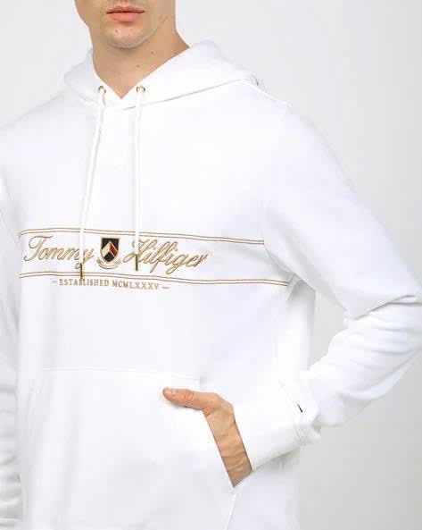 Áo hoodie Tommy thêu chữ dập nổi ngực  màu