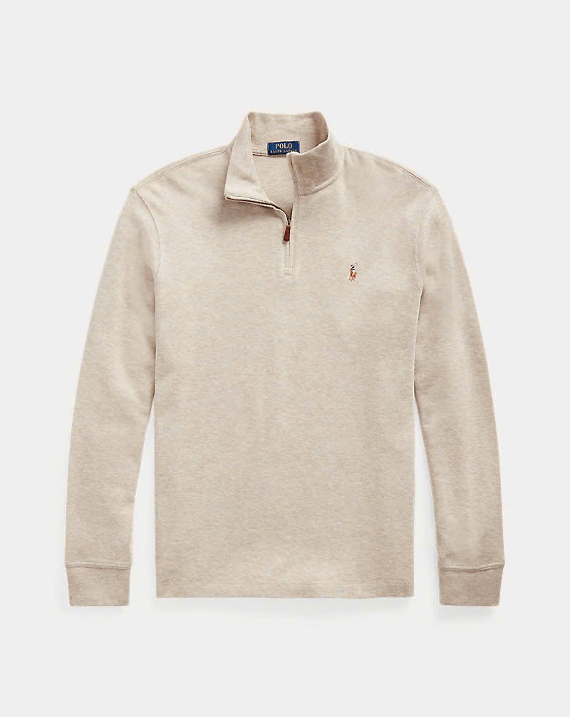 Áo len Polo cổ trụ kéo khoá 5 màu 81% cotton