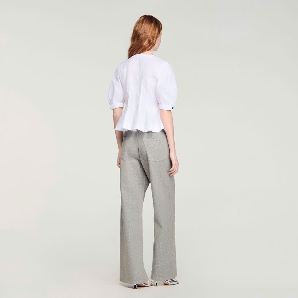 ÁO SƠ MI PEPLUM CÓ KHOÁ KÉO