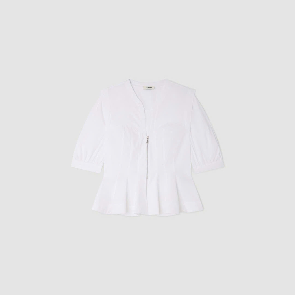 ÁO SƠ MI PEPLUM CÓ KHOÁ KÉO